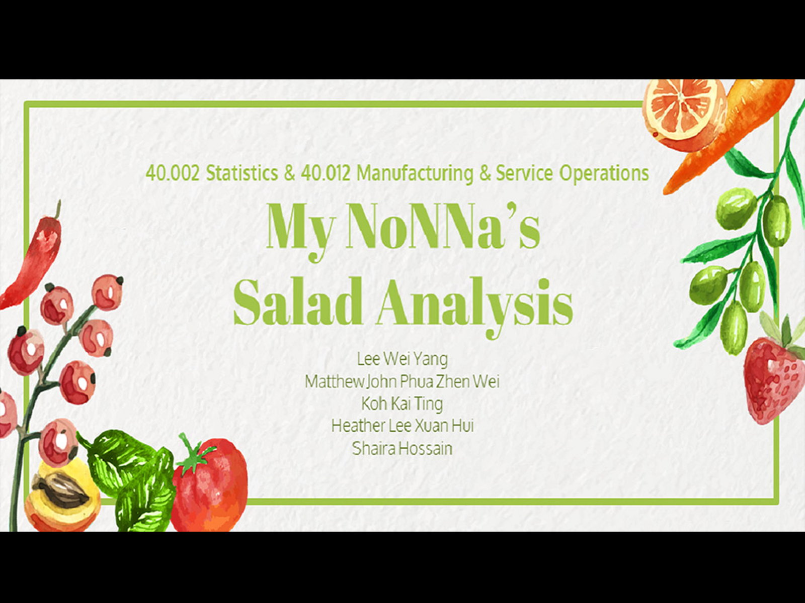 MyNoNNas Salad Analysis