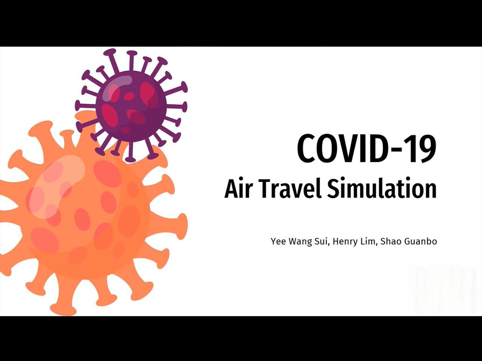 COVID-19 Air Travel Simulation