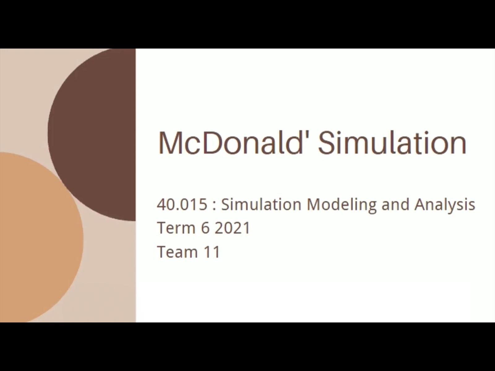 McDonald Simulation