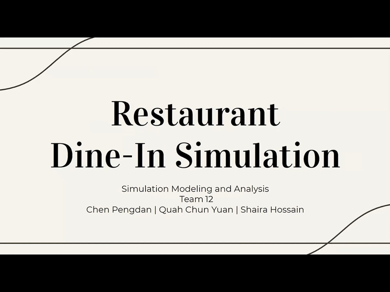 Restaurant Dine-in Simulation