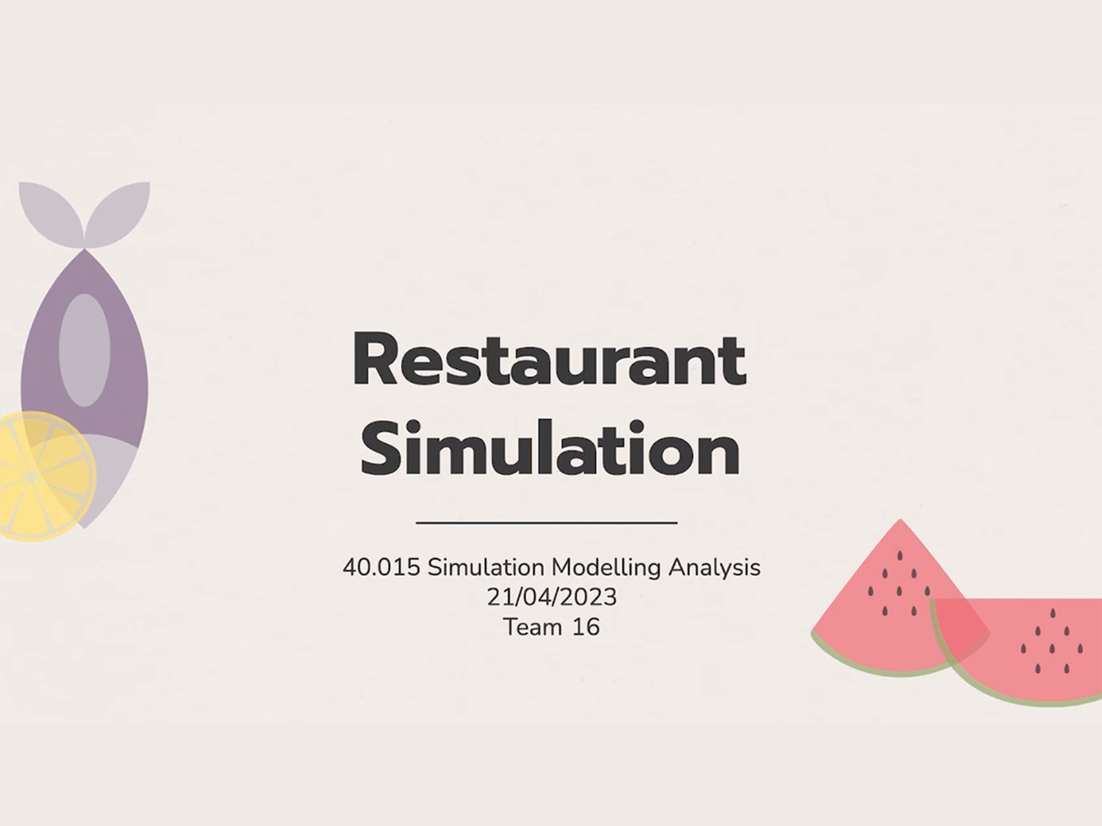 Restaurant Simulation