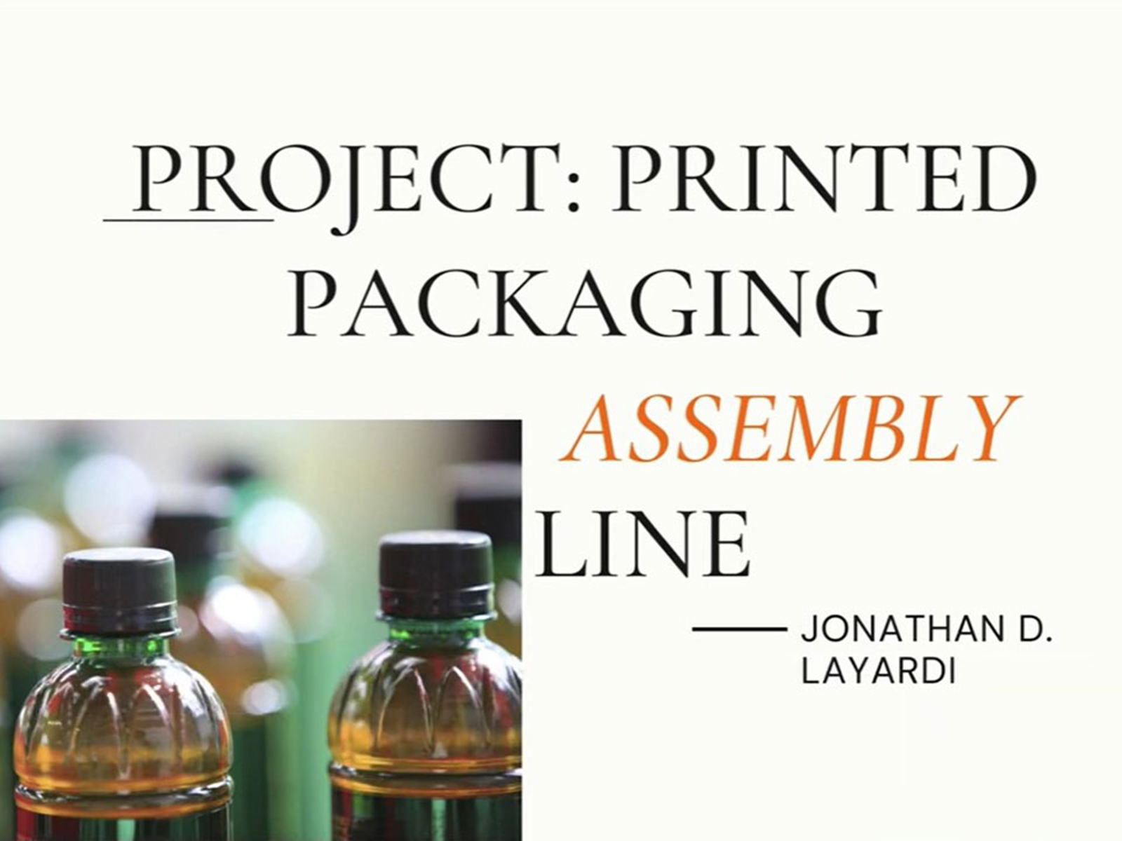 Printed Packaging Assembly Line