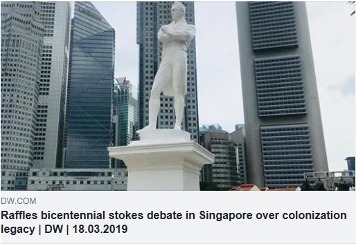 Raffles bicentennial stokes debate in Singapore over colonization legacy