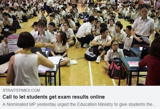 Call to let students get exam results online