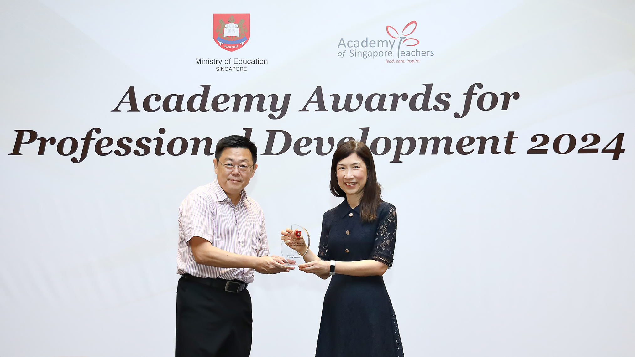 SUTD receives Partner of Academy of Singapore Teachers Award