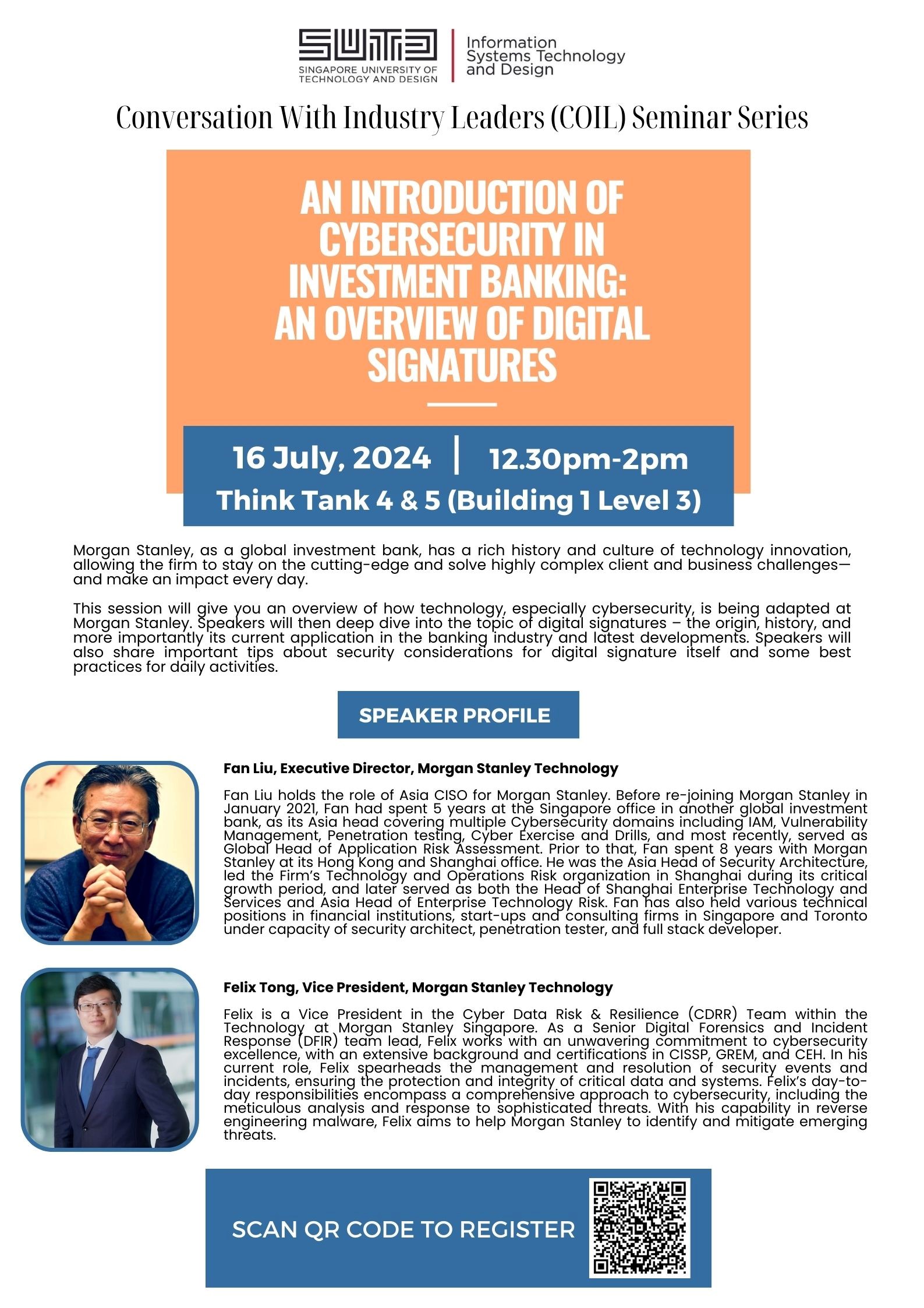 Fan Liu amp Felix Tong Morgan Stanley Technology  An introduction of Cybersecurity in Investment Banking An overview of Digital Signatures