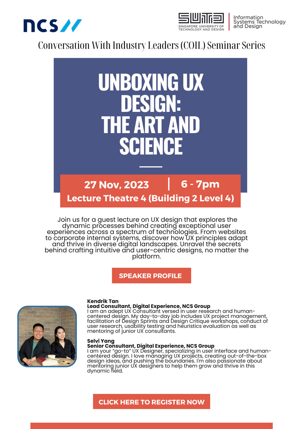 Kendrik Tan amp Selvi Yang NCS Group  Unboxing UX Design The Art and Science